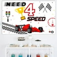 thumbnail image 3 of Need Four Speed Red and Black Racing Theme Birthday Party Decorations for Boys Kids Car Party Supplies Large Wall Banner Photography Background Photo Banner Decoration, 3 of 6