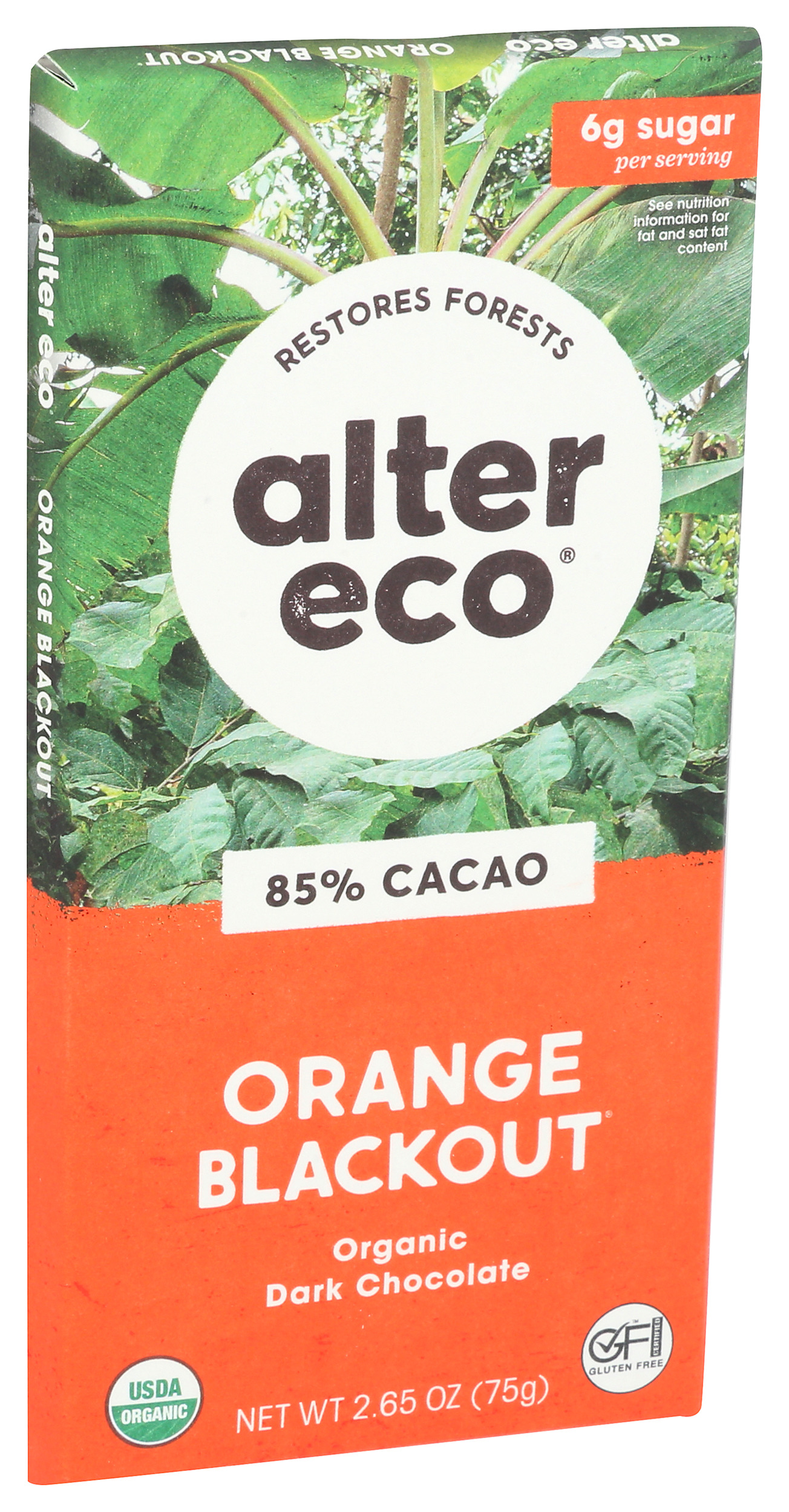 (Pack of 12), Alter Eco Orange Blackout Organic Dark Chocolate, 2.65 oz