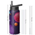 thumbnail image 4 of Galaxy Insulated Water Bottle with Straw & Cleaning Brush – 18oz | Leakproof, BPA-Free, 304 Stainless Steel, Wide Mouth, Travel Mug for Car, Gym, Office, Starry, Christmas Thanksgiving Gift, 4 of 5