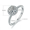 thumbnail image 3 of 1.00 Ct Infinity Diamond Round Cut Moissanite Engagement Ring 18K White Gold over Silve(D Color, VVS1 Clarity), 3 of 3