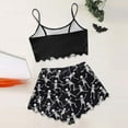 thumbnail image 4 of CONFREE Womens Halloween Pajamas Sleeveless Funny Skeleton Sleepwear Tank Tops Shorts Hallowmas Pjs Set Lovely Nightwear, 4 of 5