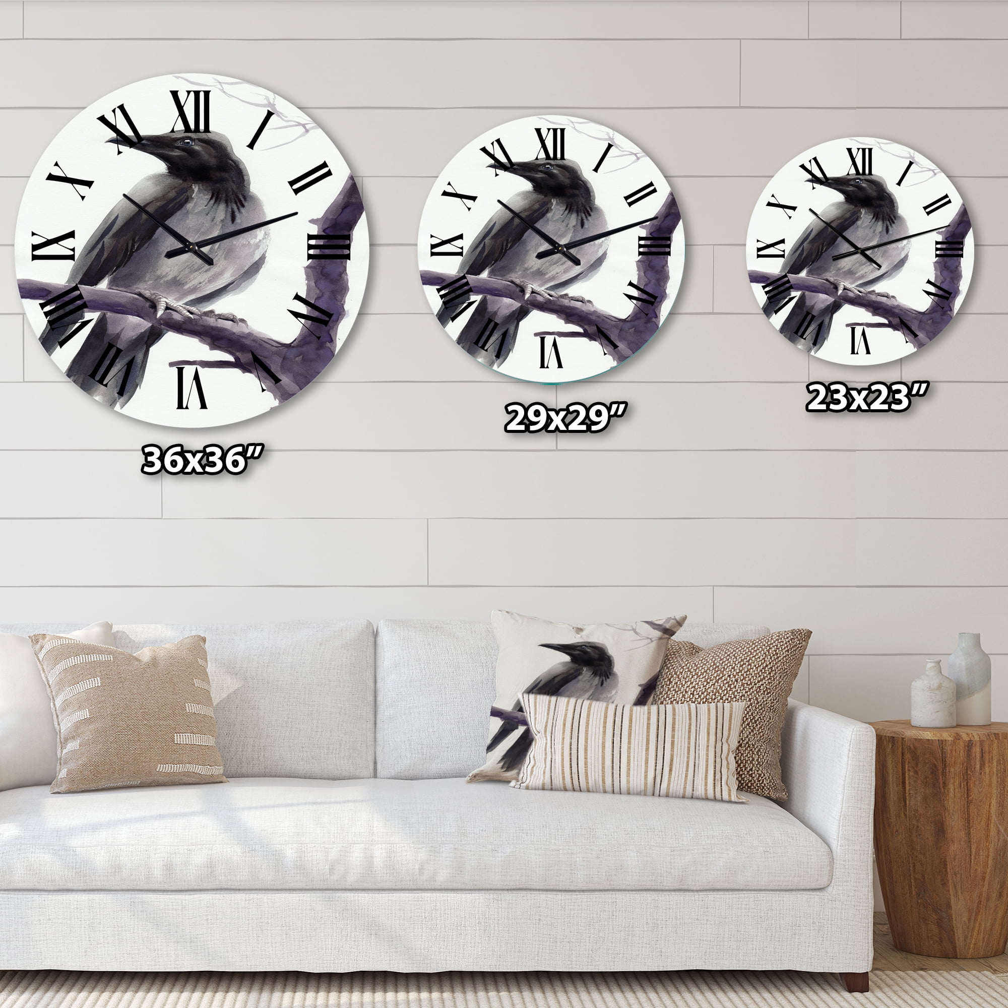 Designart 1 in Quartz Traditional Wall Clock