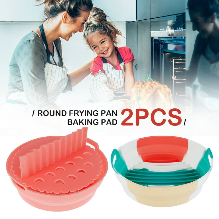 Round Foldable Silicone Air Fryer Liner Mat High Temperature Oven
