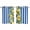 Blue, variant on Blue Stripes Lemon Kitchen Curtains 84 Inch Length, Spring Fruit Flowers Leaves Line Grommet Top Bedroom Living Room Curtains, Light Filtering Cafe Curtain Drapes 2 Panels Set 84''x84''