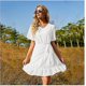 thumbnail image 3 of Silver Vestido casual de verano con falda de gasa y cuello en V para mujer, 3 of 4