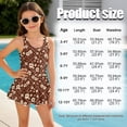 thumbnail image 5 of DISNIMO Floral Print Girls One Piece Swim Dress Sleeveless Swimsuits with Skirt Quick Dry Hawaiian Beach Bathing Suit Swimwear 3-13Y for Summer Pool Party, 5 of 8