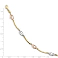 thumbnail image 2 of 6mm 10k Tri-color Polished Bracelet - 2.6 Grams - 7.5 Inch, 2 of 2