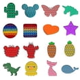 thumbnail image 3 of Push pops burbuja juguete sensorial para necesidades especiales autismo anti estrés (redondo mezclado) Afortunado Sencillez, 3 of 4