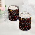 thumbnail image 2 of Yayeee 2 Pack Qtip Holder Bathroom Cotton Swab Canister with Lid Clear Dispenser Set, Moon Pattern, 2 of 6
