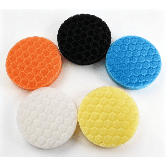5Pcs 6 Inch Backing Plate Compound Buffing Pad Kit for Polishing Grinding Waxing, Compatible with Angle Grinder Car Beauty Tools