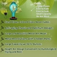 thumbnail image 4 of LUJII Hummingbird Feeder, Hand Blown Glass Hummingbird Feeder, Never Fade, 36 Fluid Ounces, 5 Feeding Metal Stations, Much Bigger, Garden Backyard Decorative, Containing Ant Moat, Teal, 4 of 7