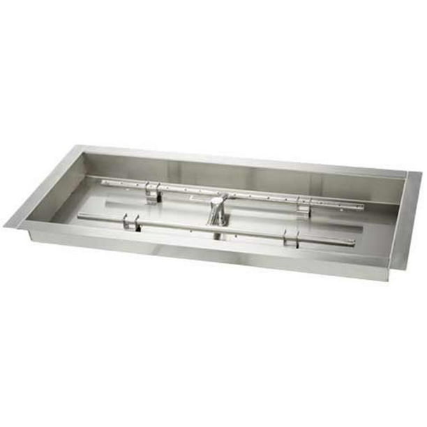 H Burner Pan W Included, Stainless Steel Fire Pit Burner