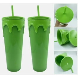 Green Lemon Grass Glow In store The Dark Studded Starbucks Venti AND Grande Cold Cups