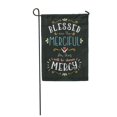 thumbnail image 1 of POGLIP Blessed are The Merciful Hand Lettering Typographic Beatitudes from Gospel Garden Flag Decorative Flag House Banner 28x40 inch, 1 of 1