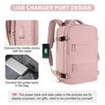thumbnail image 2 of Livhil Travel Backpack for Women, Travel Backpack Carry on Flight Approved Fits 16" Laptop, Pink, 2 of 7