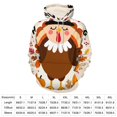 thumbnail image 2 of Happy Thanksgiving Pumpkin Turkey Men's Women Vintage 3D Hooded Sweatshirt - All-Season Loose Fit Streetwear, 2 of 6