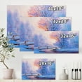 thumbnail image 4 of Winter Landscape With A Bridge and A River 8 in x 12 in Painting Canvas Art Print, by Designart, 4 of 4