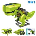 thumbnail image 1 of Kit de Robot de Dinosaurios Solares ANGGREK Kit de Construcción Educativo 3 en 1 Color verde, 1 of 8