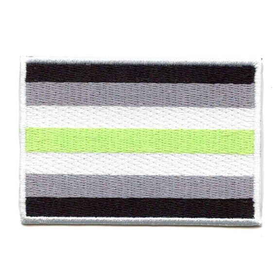 Agender Pride Flag Patch LGBTQ Embroidered Iron On