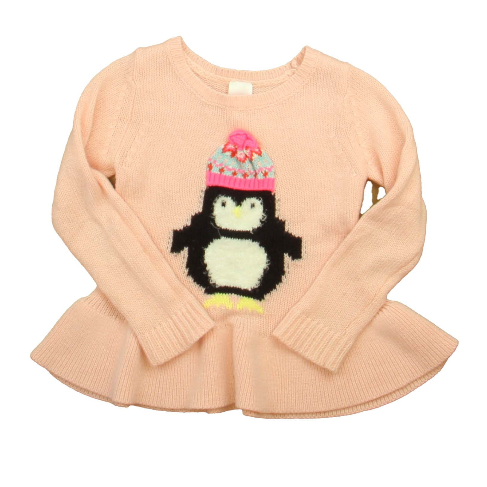 Pre-owned Cat u0026 Jack Girls Pink Penguin Sweater size: 3T - Walmart.com