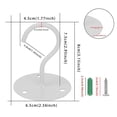 thumbnail image 2 of Ceiling Hooks, 2 Pack Metal Wall Mounted Ceiling Hooks Plant Brackets Hanging Bird Feeders, Lanterns, Wind Chimes, Planters, Outdoor Decoration Hooks(White), 2 of 9