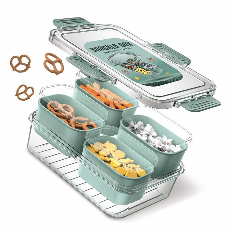 Cook with Color 4-Compartment Mini Snack Box Food Storage Carrier