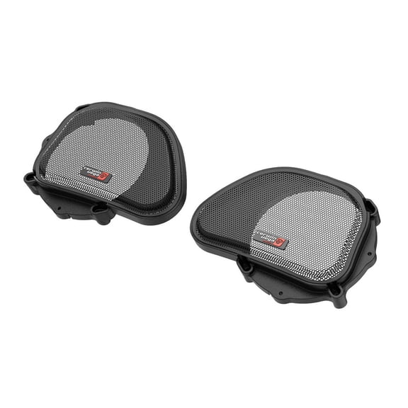 1998-2013 Road Glide Upper Fairing Speaker Grills w/Cerwin Vega Logo (Pair) - CDRG13