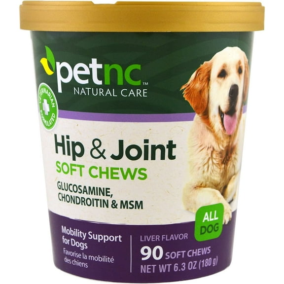 PetNC Hip & Joint Soft Chews for Dogs, 90 Chews Each (Pack of 2)
