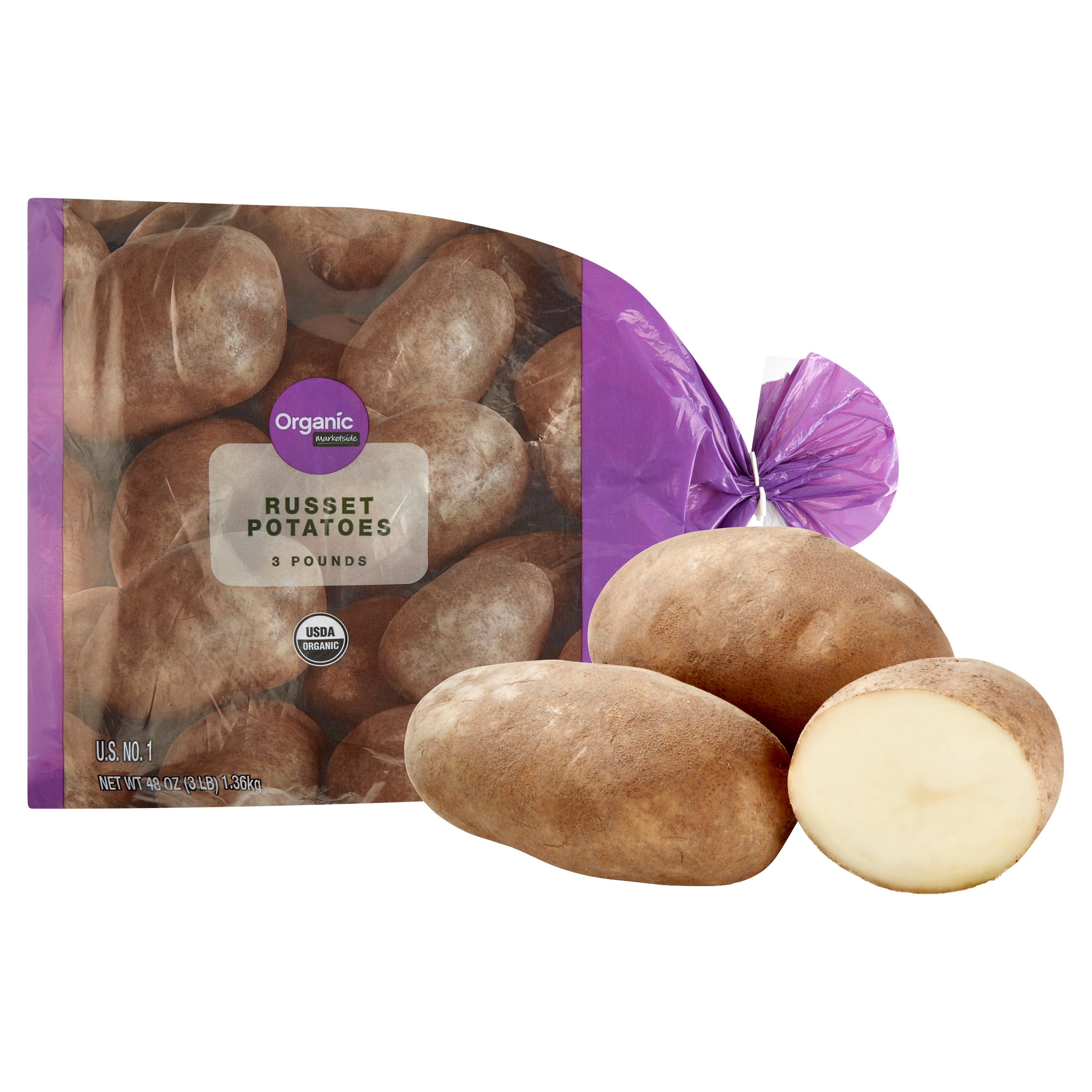Marketside Fresh Organic Russet Potatoes, 3 lb Bag