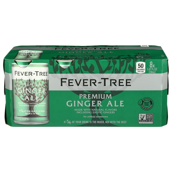Pack of 3, Fever Tree Premium Ginger Ale 8 cans, 40.56 fl oz