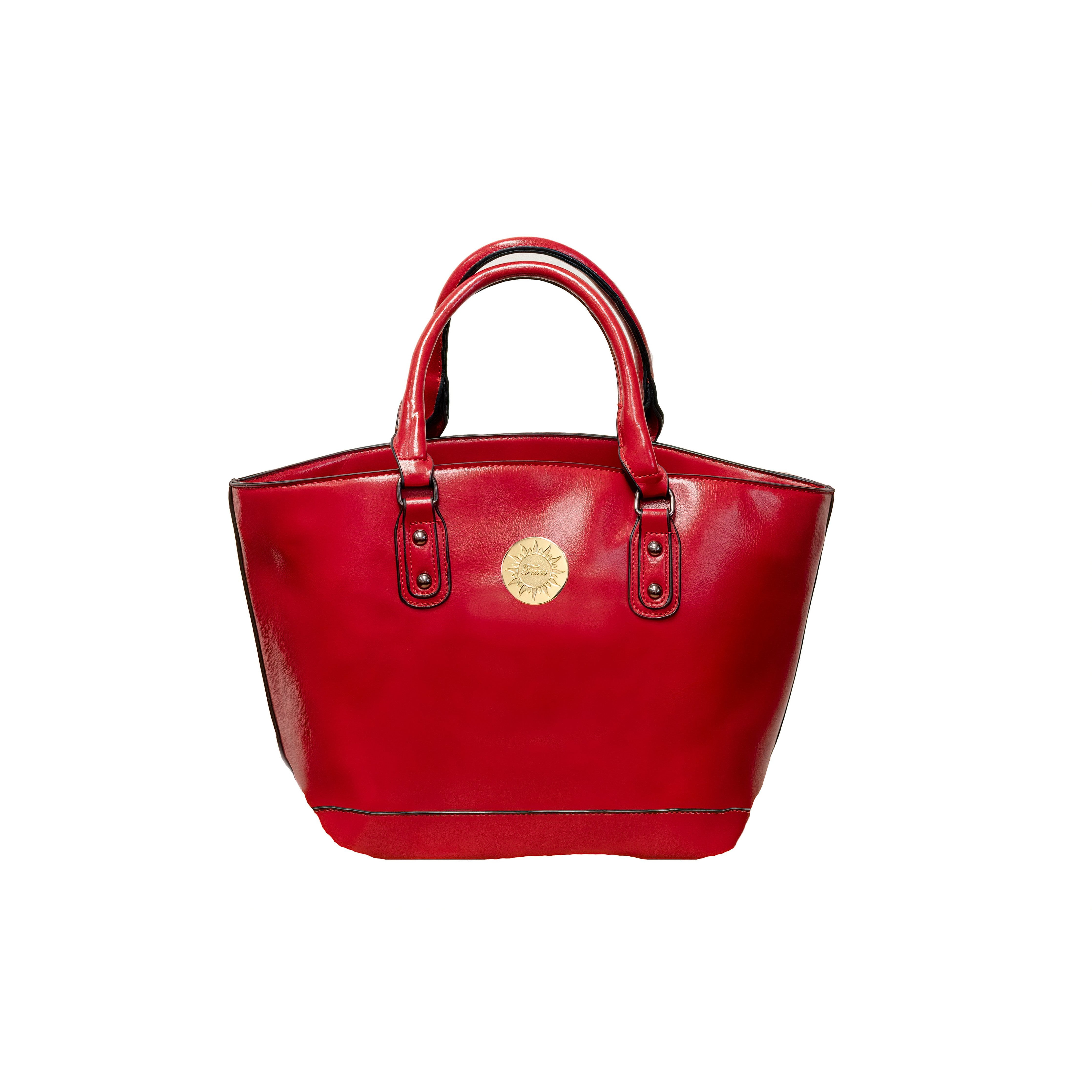 Vari Top Handle Tote Red | High Quality PU Vegan Leather Women&#39;s Shoulder Bag - www.bagssaleusa.com ...
