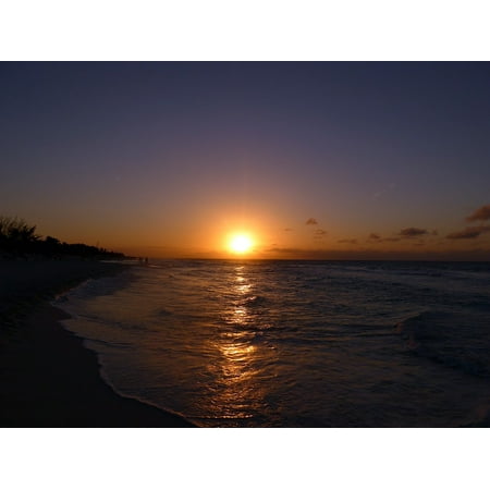 Canvas Print Caribbean Cuba Sunset Ocean Beach Atlantic Sea Stretched Canvas 10 x (Best Atlantic Ocean Beaches)