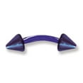 thumbnail image 2 of Designer Stainless Steel Plated Sgss Curv Bb W Cones 16G (1.3Mm) 5/16 (8Mm) Long 4Mm Dre Made In China -Jewelry By Sweet Pea Creations, 2 of 2