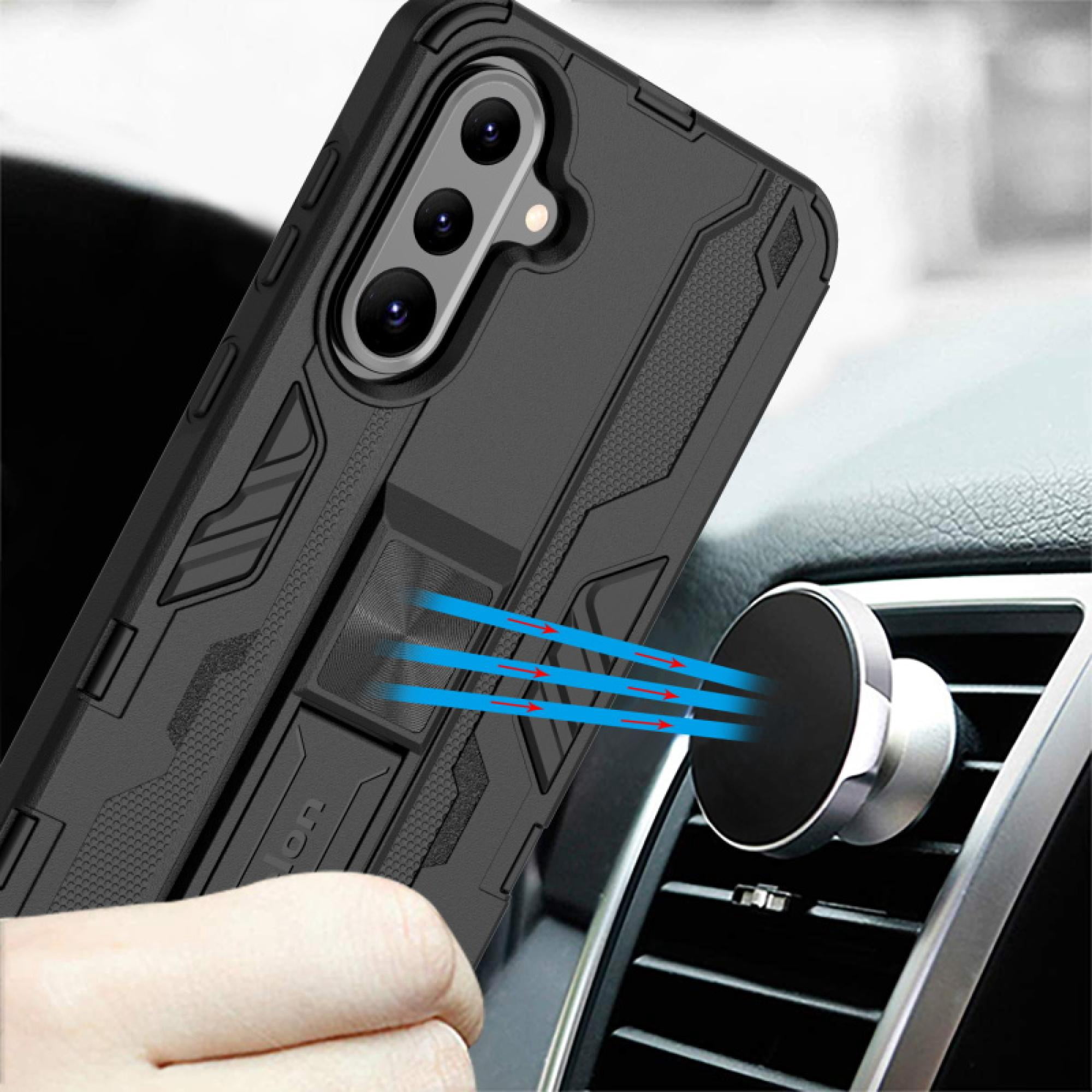 Hybrid Case with Kickstand for Samsung Galaxy A36 5G – Black