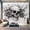 Color1, variant on Peel and Stick Wallpaper Canvas Skull Boho Floral Black White Halloween Gothic Skulls Roses Floral Modern Art Wall Mural Decor Self Adhesive and Removable 100in x 144in