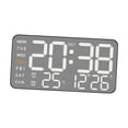 thumbnail image 2 of DOLITY Digital Wall Clock with Week Month Date Display Modern Large Display Table Clock LED Alarm Clock for Office Classroom Bedroom Black Shell, 2 of 9