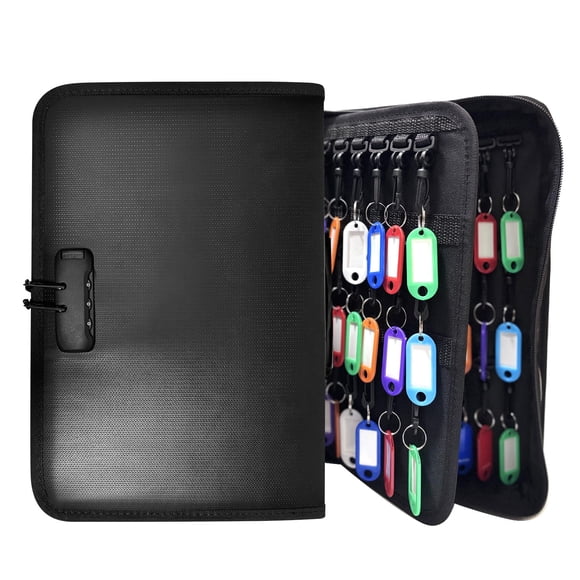 Opastry 138 Position Key Organizer with Combination Lock, Waterproof Fireproof Zippered Key Case, Key Holder Box for Rental Management Real Estate Sa