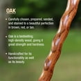 thumbnail image 5 of Brazos Handcrafted Wood Walking Cane, Twisted Oak, Crook Style Handle, for Men & Women, Red, 37", 5 of 7
