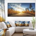 thumbnail image 1 of Route en Forêt d'Automne Panorama - Impression sur Toile, 1 of 3