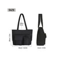 thumbnail image 5 of Luxtrada Women's Tote Bag - Multi-Pocket Bag, Shoulder Handbag Everything Tote Bag for Travel, Gym, and Everyday Use (Black), 5 of 9