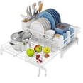 thumbnail image 1 of Dish Drying Rack Adjustable Dish Racks with Drain Board Large Stainless Steel Dish Rack for Kitchen Egouttoir a Vaisselle with Removable Utensil Holder and Cup Holder (), 1 of 7