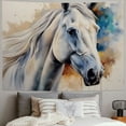 thumbnail image 2 of Orinice Watercolor Horse Tapestry Wall Hanging, Western Tapestry, Horse Tapestry for Bedroom, Horse Wall Decor, Horse Blanket, Horse Decor for Girls Room,  40x60inch, 2 of 6