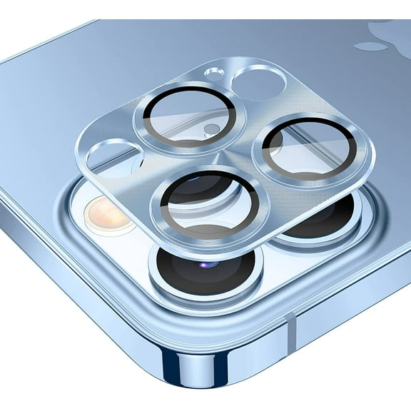for iPhone 13 Pro / iPhone 13 Pro Max Camera Lens Protector, Tempered Glass Camera Cover(Sierra Blue)