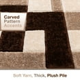 thumbnail image 4 of Well Woven Ella Brown Geometric Boxes Thick Soft Plush 3D Textured Shag Area Rug 5x7 (5'3" x 7'3"), 4 of 6
