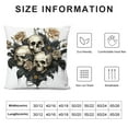 thumbnail image 5 of MDO  Sunflowers Skulls Eye Ball One Throw Pillow with Cover for Couch Bed Sofa, 18 x 18 Decorative Pillows w/Case, 5 of 5