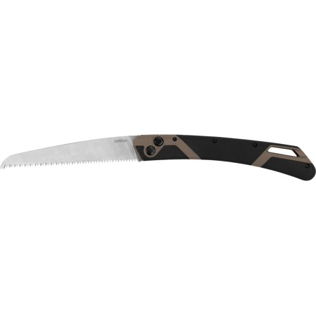 Kershaw Taskmaster 2 Saw Folding Knife 7 Saw 1065 High Carbon Nickel Blade Glass Filled Nylon/Rubber Handle Black/Tan