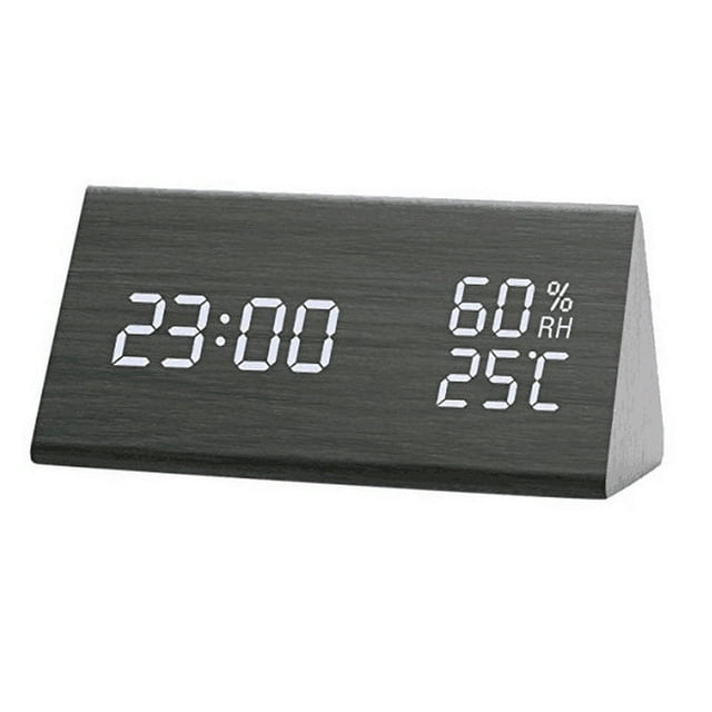 Reloj despertador con carga inalámbrica, reloj despertador digital inteligente triangular
