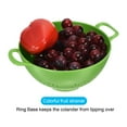 thumbnail image 4 of Uxcell Mini Colander Rice Drain Basket Bowl Fruit Washing Bowl Drain Basket with Handle-Green(3PCS), 4 of 5