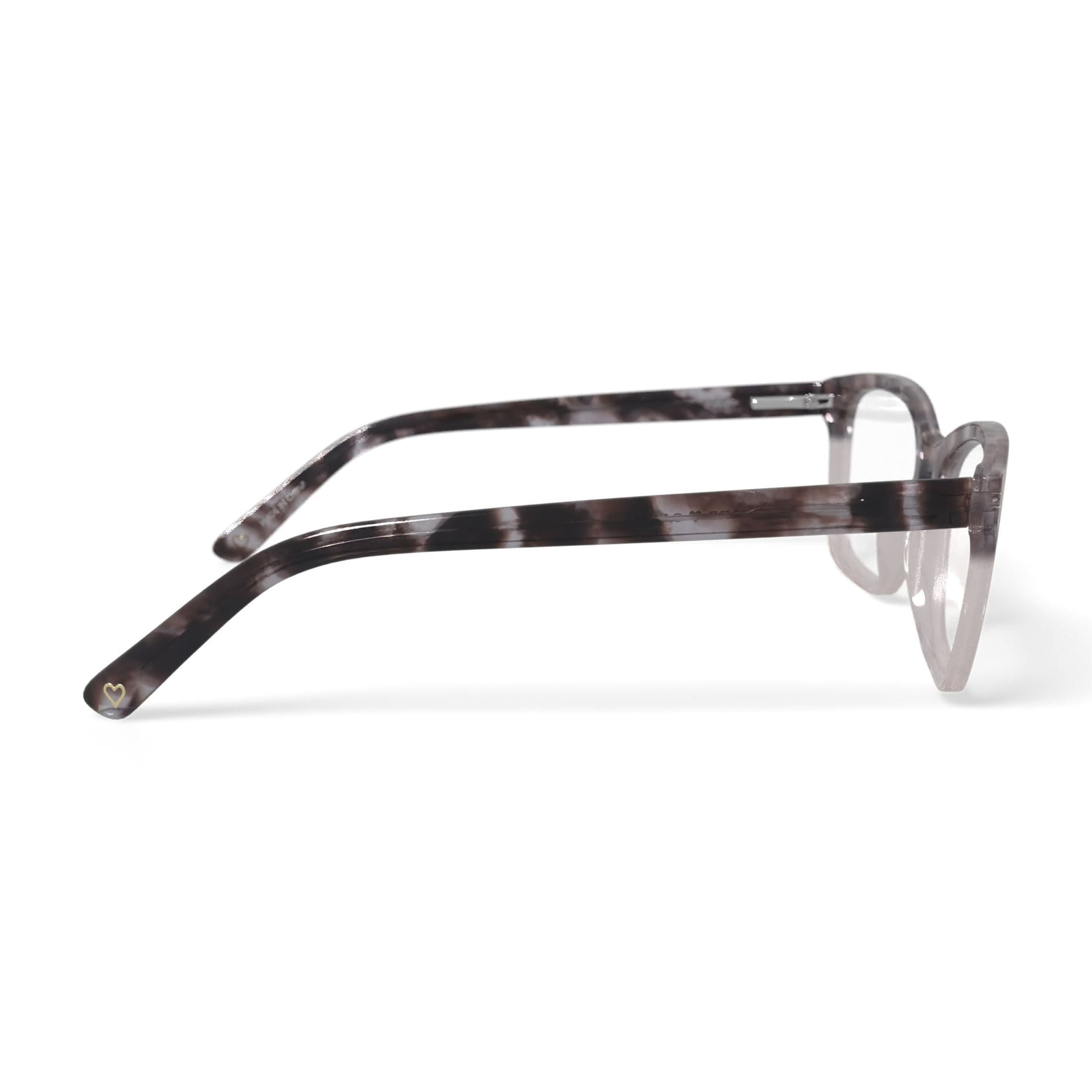 Hard Candy Women's HC207 Cat Eye Prescription Eyeglasses with Case, Brown Tortoise Gradient