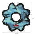 thumbnail image 6 of Tuffy Jr Gear Ring Camo Blue Durable Plush Squeaky Dog Toy, 6 of 7